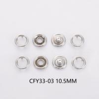 Boutons-pression métalliques électroplaqués de qualité supérieure à cinq griffes, 4 composants, 10,5 mm, attaches de luxe pour vêtements de bébé