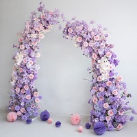 Fleurs artificielles faites à la main NINI, vente en gros, violettes, pour décoration d'arche de mariage, soie haut de gamme, livraison rapide, pour fêtes de mariage et événements festifs