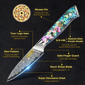 <span class=keywords><strong>Couteau</strong></span> à éplucher les pommes <span class=keywords><strong>de</strong></span> terre, <span class=keywords><strong>couteau</strong></span> à éplucher, <span class=keywords><strong>couteau</strong></span> à <span class=keywords><strong>tomates</strong></span>, avec manche en acrylique et coquille d'ormeau, fait main, logo personnalisé, 10% <span class=keywords><strong>de</strong></span> réduction - Product Image 2
