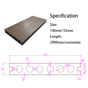 Platelage composite de haute qualité résistant au feu imperméable et écologique pour la <span class=keywords><strong>couleur</strong></span> extérieure de <span class=keywords><strong>teck</strong></span> de cour - Product Image 2