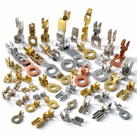Borne de raccordement électrique personnalisée pour PCB, en laiton et cuivre, plaquée or, type fourche, à vis et à sertir, pour câble