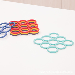 Silicone Heat Insulating Placemat Sheet Irregular Shape Solid Color High Temperature Resistant Easy To Clean For Pots Plates - Product Image 3