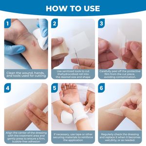 Rollo de hidrocoloide cortado a medida Vendajes para el cuidado de heridas Acné Espinilla - Product Image 4