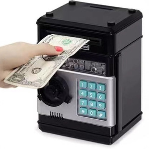 Caja de dinero inteligente para niños, con contraseña, sensor de huellas dactilares, funciona con pilas, simulación de hucha para edades de 2 a 6 años - Product Image 1