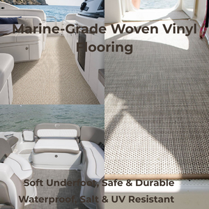 <span class=keywords><strong>Tapis</strong></span> et revêtement de sol en <span class=keywords><strong>vinyle</strong></span> tissé de qualité marine moderne - Imperméable, résistant aux UV et au sel pour bateaux et yachts - Product Image 3