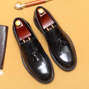 Men's genuine leather thick-soled casual business formal <b>shoes</b> - Product Image 1