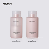 MYPACK Cylindre Rond Givré Réutilisable Shampooing Body Wash Crème pour le Corps Lotion Bouteilles 300ml Toner rose Squeeze Bottle Disc Top Cap