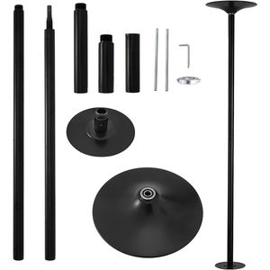 Kit <span class=keywords><strong>de</strong></span> <span class=keywords><strong>baile</strong></span> en barra <span class=keywords><strong>de</strong></span> acero <span class=keywords><strong>de</strong></span> altura ajustable portátil 360 ° Spinning/Static Home Practice para Club Pub Party Use - Product Image 1