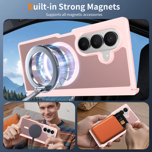Étui de luxe pliable magnétique pour téléphone <span class=keywords><strong>portable</strong></span> Samsung Z Fold 7 8 avec protection de charnière, coque personnalisée pour femmes et jeunes filles - Product Image 3