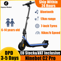 Ab stok akıllı elektrikli Scooter Ninebot tarafından Segway C2 Pro çocuklar için 16km/s Max hız çocuk Kickscooter 17km aralığı