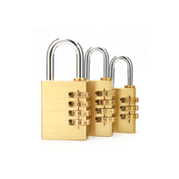 Cadenas à clé en laiton haute sécurité pour bagages, casiers de gym, sécurité antivol, couleur or, logo personnalisé
