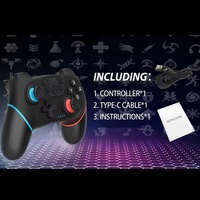 Manette sans fil pour Switch, compatible avec PC, joystick avec fonction 6 axes/Turbo/ergonomique