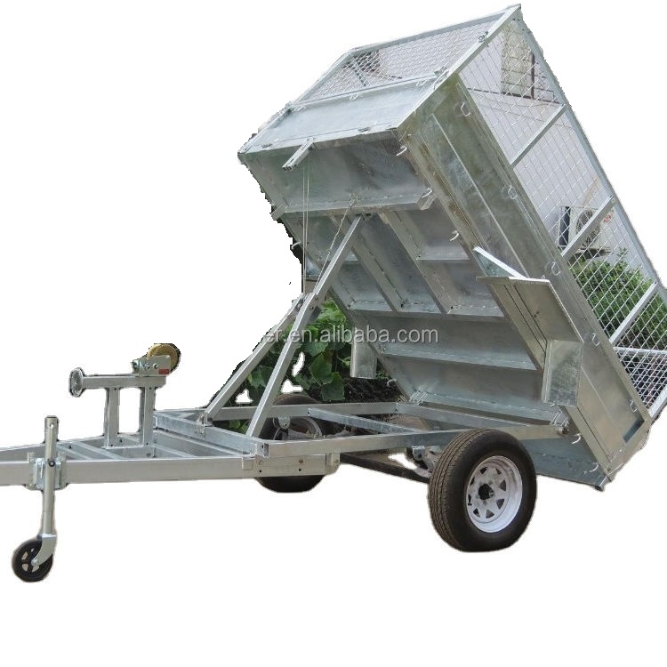 single cage hot dipped galvanized tipper trailer