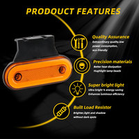 Feux de position latéraux LED durables pour remorques, camions, caravanes, feux de dégagement latéraux, lampes LED pour camions, jaune, rouge, blanc, 24V