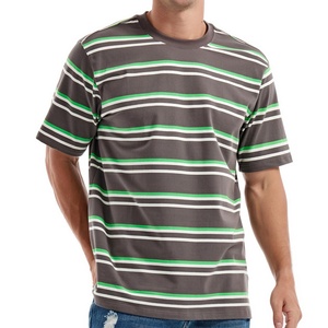 T-shirt tendance pour homme à rayures, col rond, coupe oversize, 160/300 grammes, 100% coton, impression par sublimation, coupe classique, OEM/ODM - Product Image 5