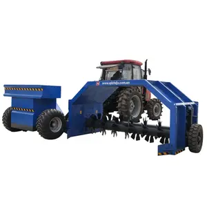 Compost Turner Manure Ferment Compost Machine Organic Compost Granule Fertilizer Making Machines Towable Fertilizer Turner