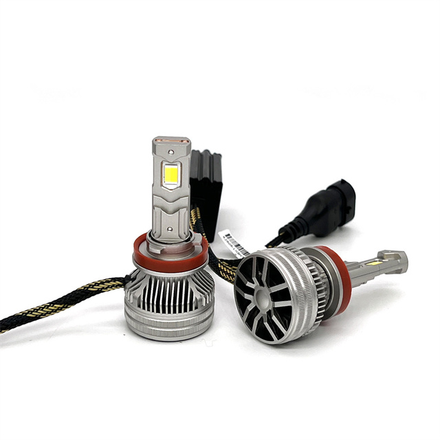 R12 APP Mini H7 LED Headlight Bulbs 15000LM 150W Car Driving Headlamp Error Free 3000K Yellow High Low Beam 12V