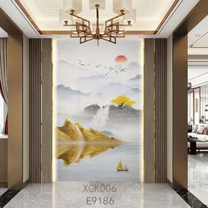 Panneaux muraux de style chinois Aimsp Duplex Building, revêtement mural intérieur en marbre, mur entier pour télévision - Product Image 6