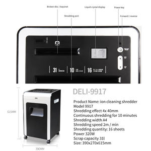 Déchiqueteuse de papier 9917 pour papier 16 feuilles, CD, carte PVC - Product Image 6