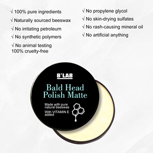 Nouveautés : Soin pour Têtes Chauves Hommes – Baume Hydratant Végétalien Non Gras pour Cuir Chevelu et Visage – Crème Matifiante pour Têtes Chauves - Product Image 2