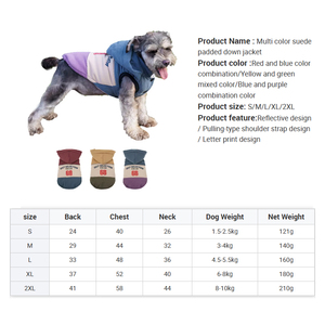 Pakaian untuk anjing tahan angin musim dingin mantel anjing peliharaan jaket baju empuk hangat pakaian anak anjing Musim Dingin - Product Image 4