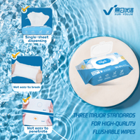 Lingettes humides jetables pour adultes, biodégradables, extra grandes, douces, écologiques, 99% d'eau, à l'aloe vera et à la vitamine E, pour grossistes