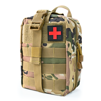 Trousse de premiers secours tactique, sac de survie Molle, équipement d'urgence pour l'extérieur avec outils multiples pour le camping, la randonnée, l'aventure, logo personnalisé