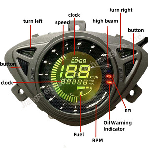 Hỗ trợ sau bán hàng đồng hồ tốc độ kỹ thuật số LCD xe máy bảng điều khiển cho Yamaha RSZ 100 RSZ100 <span class=keywords><strong>EGO</strong></span> V1 - Product Image 2