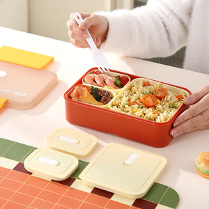 Bencircle Leakproof <b>Plastic</b> Bento Lunch Box with Removable Tray BPA Free Food Storage <b>Container</b> for Kids and Adults - Product Image 4