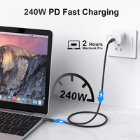 Sanyconn-Cable de datos Usb 4,0, Cargador rápido 5K 8K Thunderbolt 4 Pro, 240W, para Apple