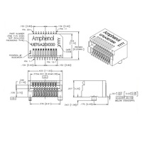 Connecteur SFP+ Amphenol UE76-A20-2000T 10G SMT, connecteur de transmission de données haute vitesse pour émetteur-récepteur optique