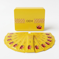 Stick de miel jaune OEM avec boîte cadeau, emballage personnalisé