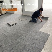 Kommerzieller Gewebter PVC/Acryl Teppich Verschleißfester Flammhemmender Büroteppich für Zementböden Fliesen-Teppich