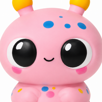 Jouet Squishy Alien Rose Mignon en Gros, Poupée de Dessin Animé à Deux Antennes et Grands Yeux, Jouet Sensoriel Anti-Stress à Presser