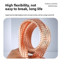 Fil de terre plat tressé en cuivre étamé 1,5-240 mm² pour connexion souple de conducteurs nus
