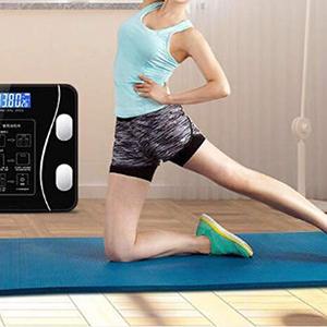180kg Electronic Body Fat Scale with APP for Bathroom Use Glass <b>Square</b> LCD Display for Enabled Backlight - Product Image 2