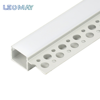 Bandes d'éclairage de barre de plafond d'entrepôt de l'UE profil linéaire encastré canal en alliage d'aluminium cloison sèche plâtre mural LED anodisé