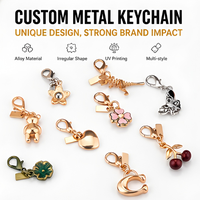 Op maat gemaakte UV-geprinte metalen sleutelhangers in bulk, Llavero metalen sleutelring, schattige dieren en fruit voor promotionele cadeauzakjes accessoires