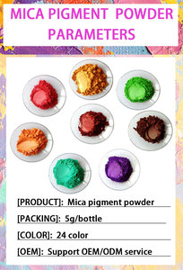 ผงไมก้าคุณภาพสูง 24 สี สำหรับทำสบู่ เป็นมิตรกับสิ่งแวดล้อม และสีสำหรับงานเรซิ่นและงานฝีมือ - Product Image 4