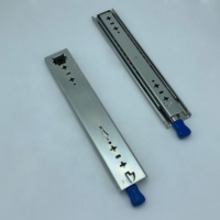 Glissière de tiroir robuste et silencieuse à extension complète avec verrouillage, largeur 53 mm, forte capacité de charge, pour accessoires de mobilier de gym