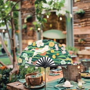 Éventail pliant en plastique personnalisé avec logo, motif imprimé léopard, technique de sublimation pour mariage, danse, artisanat - Product Image 4