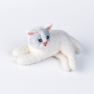 Customized Small Size Wool Cat Felt Animal Ornament Chinese Indoor Hanging Decoration Home Hotels Christmas New Year Halloween - Product Image 1