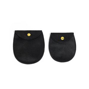 Pochettes à bijoux ovales en velours doux recyclables de 3,5 x 3,9 pouces avec fermeture à bouton pour bagues, bracelets, boucles d'oreilles et colliers en pierres précieuses - Product Image 5