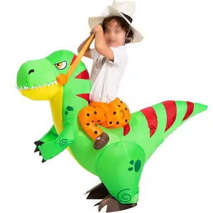 Inflatable disfraces डे dinosaurios कॉस्टयूम हेलोवीन त्योहार डायनासोर वेशभूषा झटका अप वयस्क बच्चों cosplay खिलौना आउटडोर