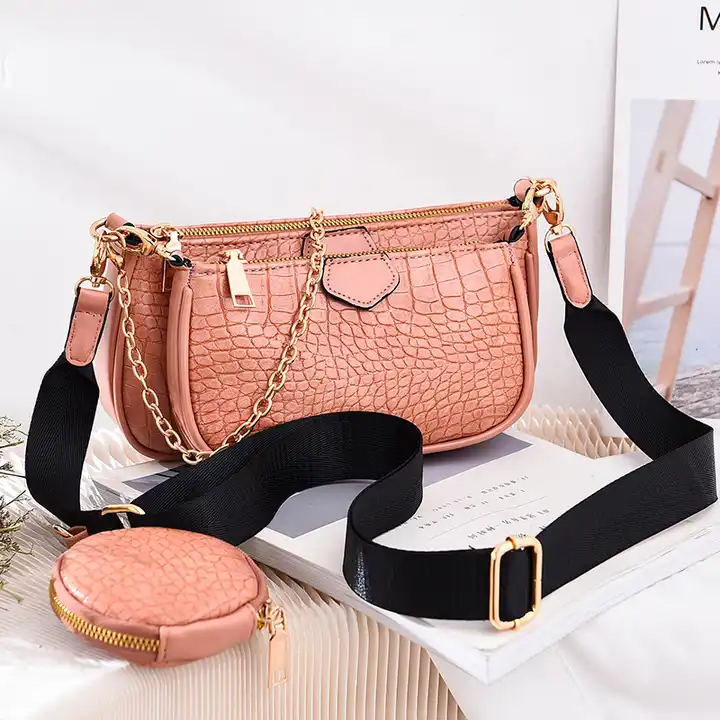 Wholesale 2022 New Trendy Triplets Messenger Korean Version Wild Small Bag  Fashion Ladies Hand Bags Sets 3 in 1 From m.