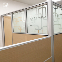 Diviseurs de salon en aluminium au design moderne Cloison en bois MDF et verre Panneaux de division de bureau pour application scolaire