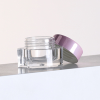 Pot cosmétique moderne en acrylique 5g 10g, design à fond épais avec couvercle anti-fuite pour hydratant, pot cosmétique haut de gamme