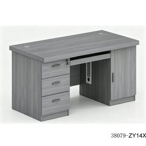 Escritorio Rectangular Moderno de Madera con 2 Compartimentos de Almacenamiento, Mueble de Oficina Independiente 38079-TZ12 - Product Image 4