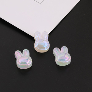 ลูกปัดอะคริลิกรูปกระต่ายน่ารัก สีสุ่ม สำหรับทำสร้อยข้อมือ ชาร์มเรซิ่นพลาสติก ฤดูใบไม้ผลิ 2025 ผลิตจากเมืองอี้หวู่ - Product Image 4