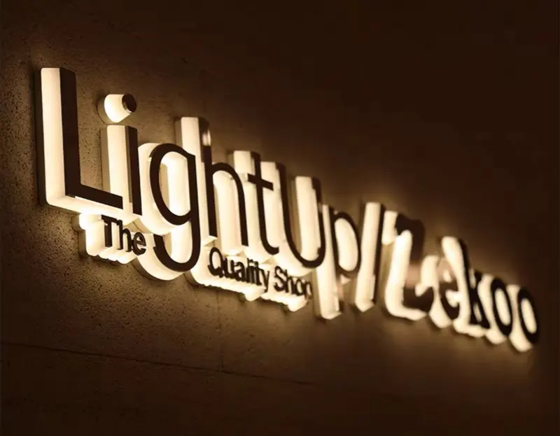 Restoran tabela tasarımları dükkanlar için 3D LED açık alan işaret panosu